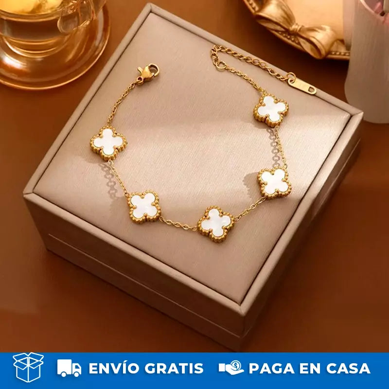 Pulsera Van Cleef®: La pulsera perfecta bañada en Oro De 10K