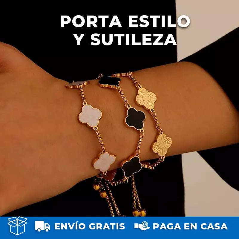 Pulsera Van Cleef®: La pulsera perfecta bañada en Oro De 10K